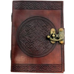 Celtic Knot Leather Journal Embossed with Lock 5x7