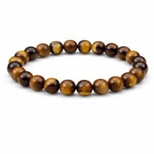 Tiger Eye 6mm gemstone elastic stretch bracelet smooth round beads crystal bracelet The Zen Shop Oshawa Durham Region