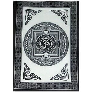 OM Chakra Altar Cloth Black & White 30" x 45"