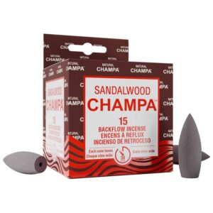 Sandalwood Champa Backflow Incense Cones made in Canada The Zen Shop Oshawa Durham Region