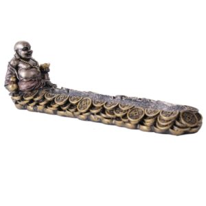 Bronze Happy Buddha with Bowl Incense Burner Image