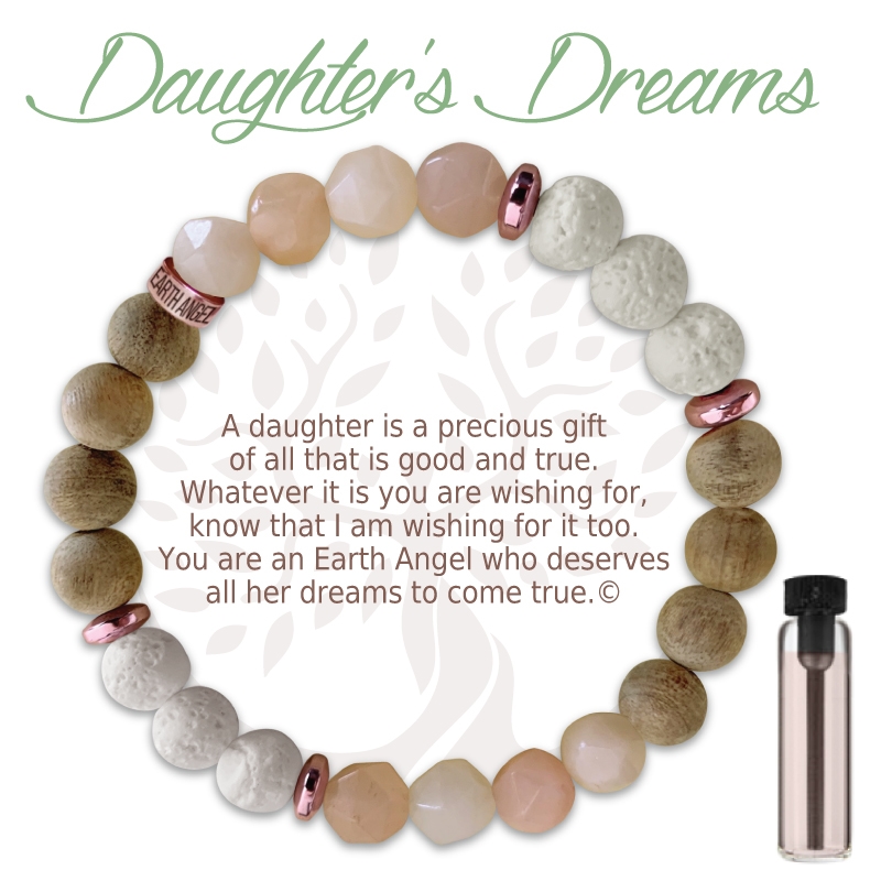 Daughter's Dream Aroma Bracelet Pink Stones