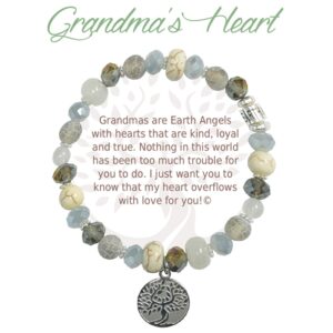 Grandma's Heart Natural Stone Bracelet Light Colour Stones - Earth Angel Collection