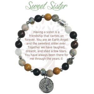 Sweet Sister Natural Stone Bracelet Dark Colour - Earth Angel Collection