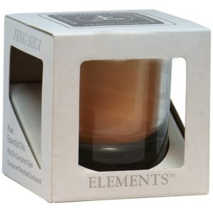Feng Shui Votive in Glass: Earth/Inner Peace