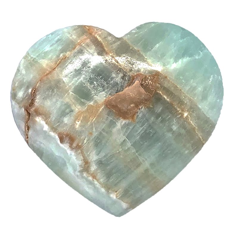 Caribbean Calcite Puffed Heart Large stone