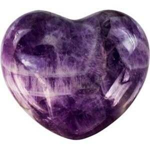 Chevron Amethyst Puffed Heart Medium
