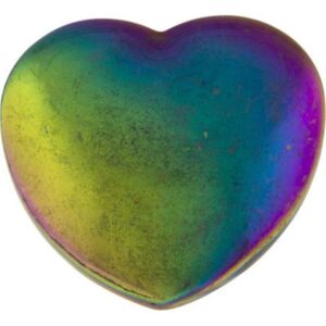 Rainbow Hematite Puffed Heart Medium stone
