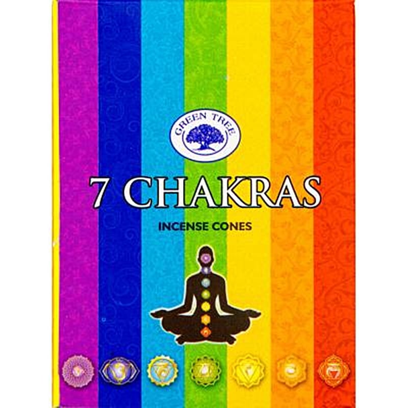 Green Tree Incense Cones: 7 Chakras