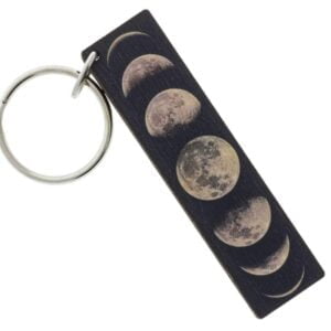 Handcarved Moon Phases Keychain image