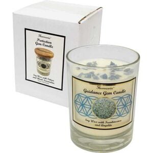 Angelite Guidance Gemstone Candle 9oz