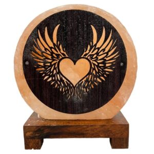 3D Angel Wings Heart Himalayan Salt Lamp