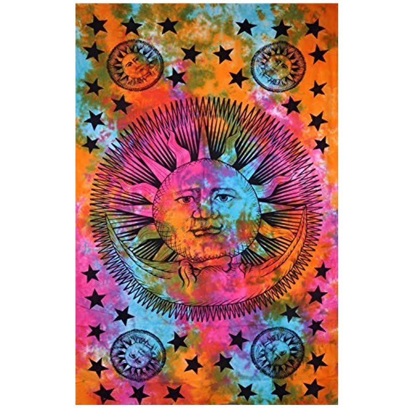 Celestial Tie Dye Multi Colour Large Tapestry