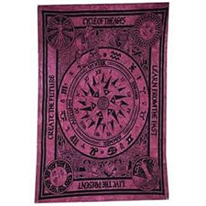 Cycle of the Ages Burgundy Large Tapestry
