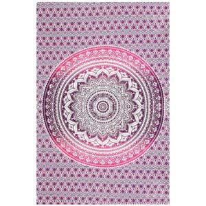 Lotus Ombre Pink and Purple Large Tapestry