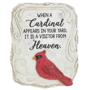 Cardinal Appears in Your Yard Memorial Garden Plaque
