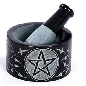 Black Ivy Pentacle Mortar & Pestle 3"