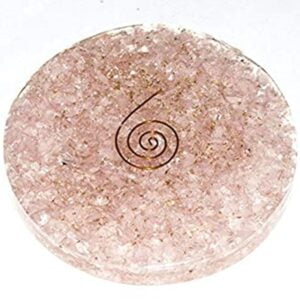 Orgone Charging Plate Coaster Disc Rose Quartz
