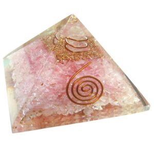 Orgone Pyramid Rose Quartz Spiral