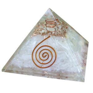 Orgone Pyramid Selenite Spiral