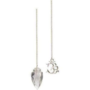Faceted Clear Quartz Pendulum