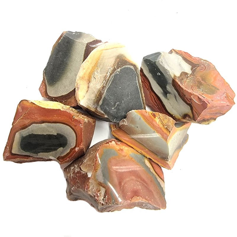 Pile of Rough Polychrome Jasper stones