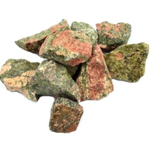 Pile of Rough Unakite stones