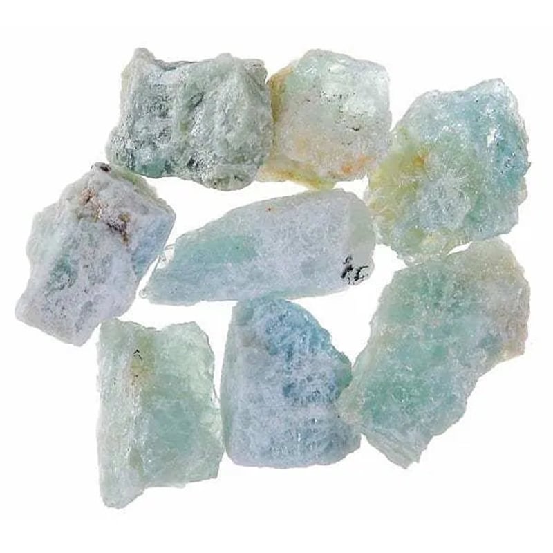 Pile of Rough Aquamarine stones