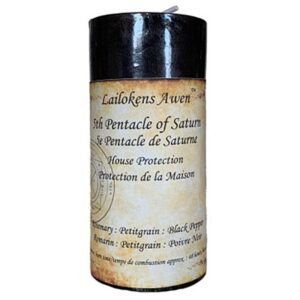 5th Pentacle of Saturn House Protection Scented Spell Candle
