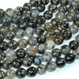Dragon Vein Agate 8mm Round Beads image