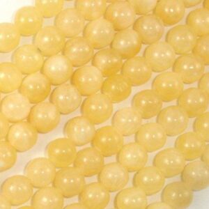 Jade Yellow 8mm Round Beads image