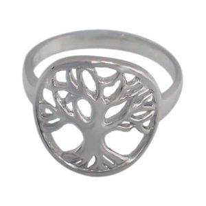 Sterling Silver Tree of Life Round Ring