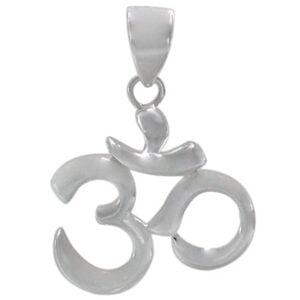 Sterling Silver OM Pendant Plain 20mm