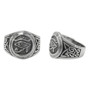 Sterling Silver Eye of Horus Knot Design Ring