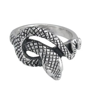 Sterling Silver Smooth Coiled Snake Ring