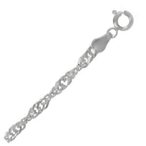 Sterling Silver Singapore Chain 1.7mm