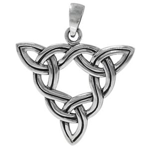 Sterling Silver Triquetra Pendant Infinite Celtic Knot