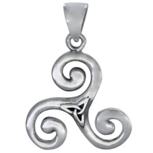 Sterling Silver Triskele Pendant Triquetra