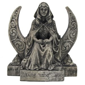 Moon Goddes Silver, Stone or Wood Finish Statue