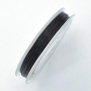 Stretch Elastic Beading Cord Roll .5mm 10m Black Spool