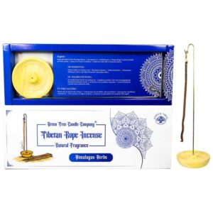 Himalayan herbs Tibetan rope incense with burner stand and natural herbal incense set for meditation and spiritual use