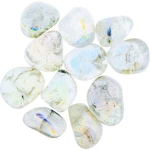 Pile of Tumbled Angel Aura Quartz stones
