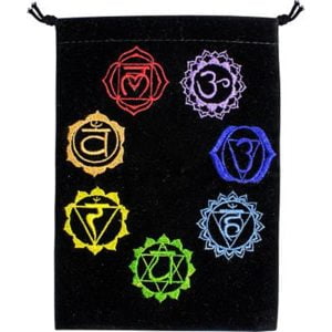 Chakras Embroidered Velvet Bag