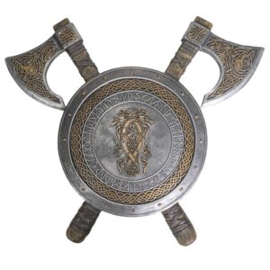 Viking Axe & Sheild Wall Plaque