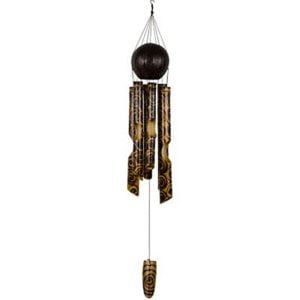 Bamboo Woodchime Fireburned Coconut