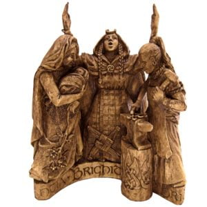 Brigid Triple Goddess Statue Wood or Stone Finish