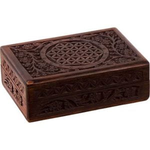 Flower of Life Deluxe Carved Wood Box