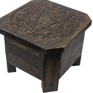 Wooden Celtic Pentacle Altar Table
