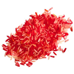 pile of pink rice