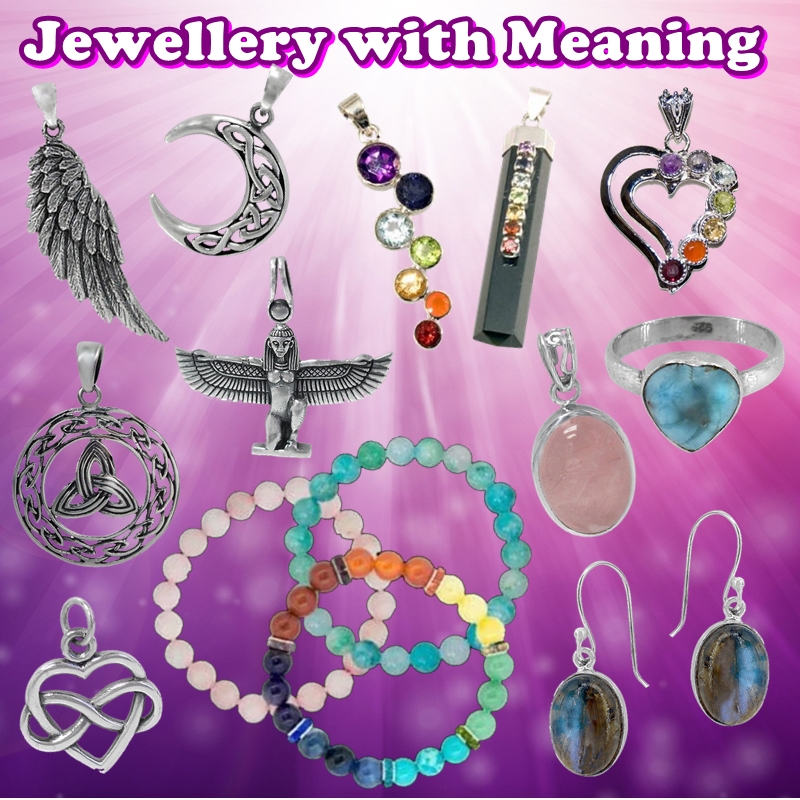 Collage of Symbolic & Spiritual Jewellery with Meaning